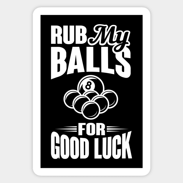 Rub my billard balls Sticker by nektarinchen